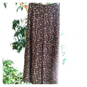 Vintage Daisy Print Long Skirt